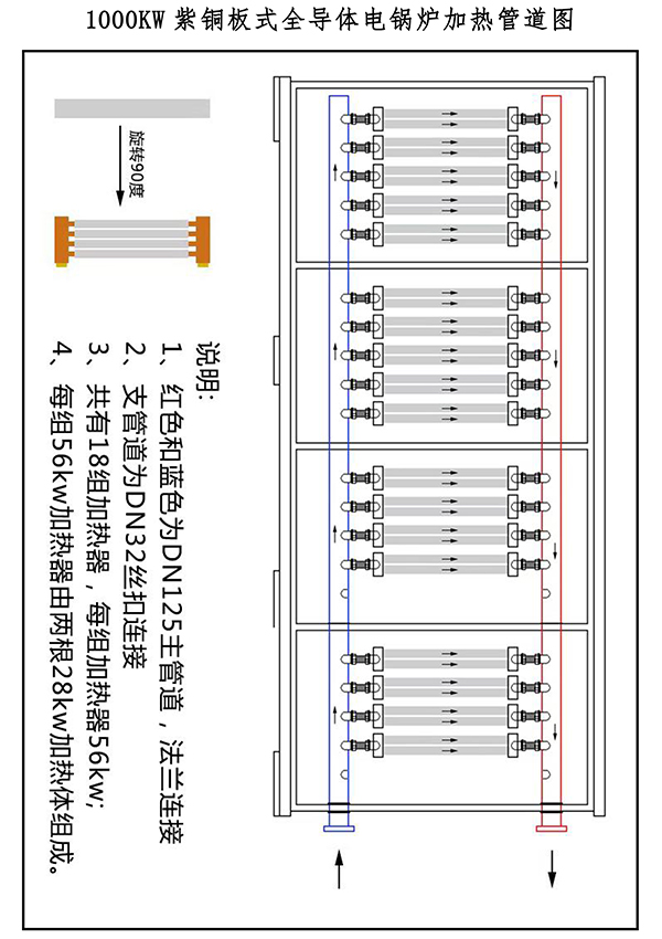 辽宁稀结商用大功率电锅炉｜1000kw紫铜板式电锅炉｜大面积蓄热供暖