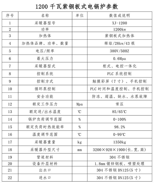 辽宁稀结商用大功率电锅炉｜1200kw紫铜板式电锅炉｜大面积蓄热供暖