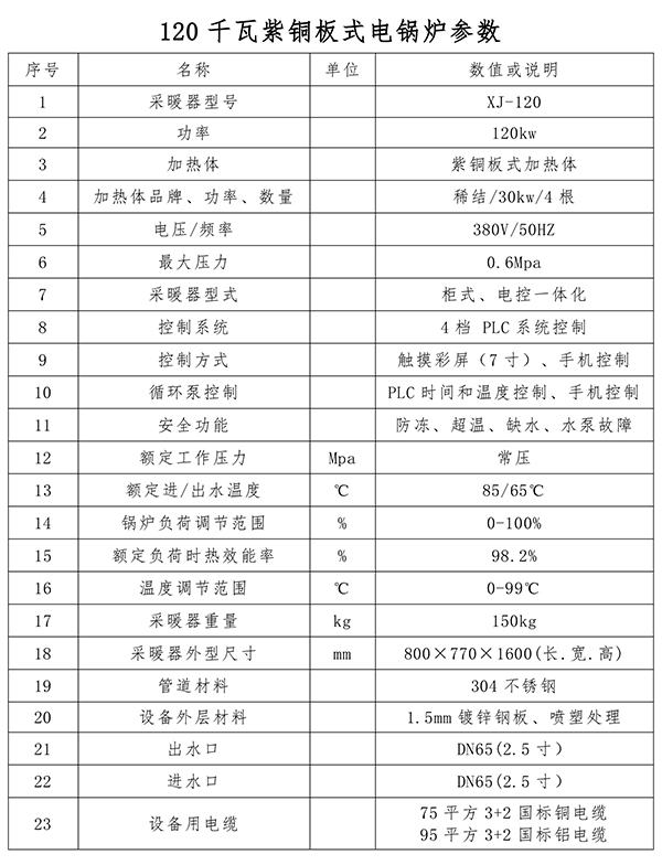 辽宁稀结120kW紫铜板式电锅炉_全导体加热