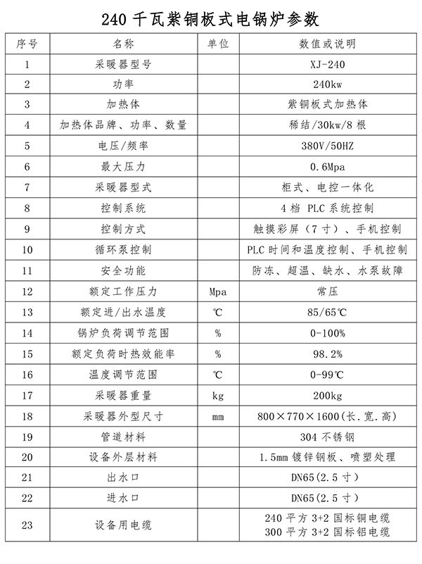 辽宁稀结240kW紫铜板式电锅炉_全导体加热
